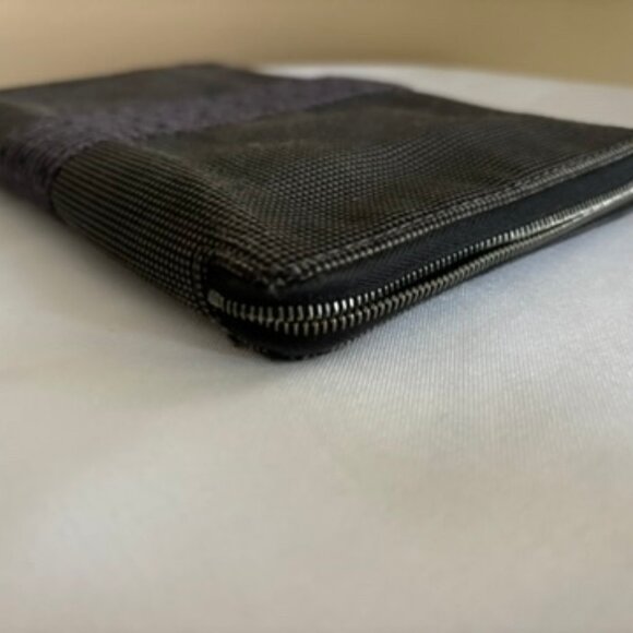 Hermes Clutch Bag Ale Line Zip Around Gray Canvas - Picture 4 of 16